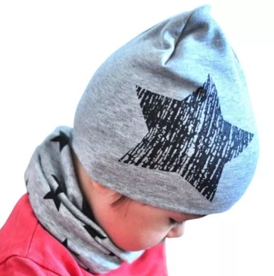 Star Beanie & Scarf Set (Multiple Colors)