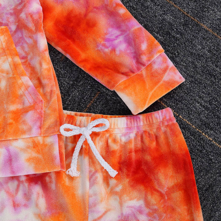 Tie Dye Hooded Sweatsuit Sets