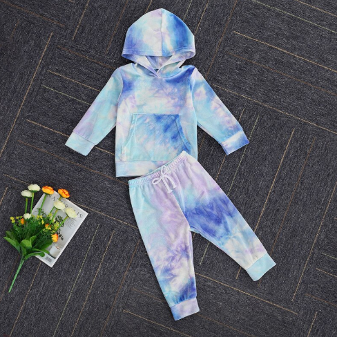 Tie Dye Hooded Sweatsuit Sets