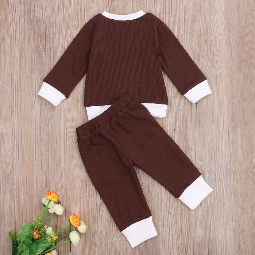 Solid Long Sleeve Pants Set (6 Colors)