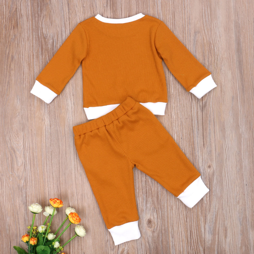 Solid Long Sleeve Pants Set (6 Colors)