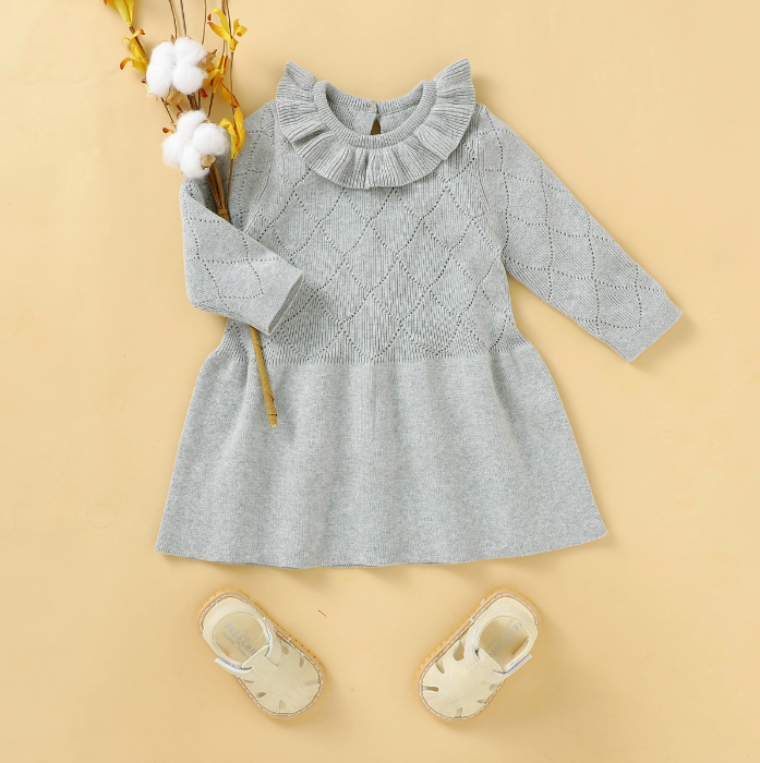 Angel Ruffles Knitted Dress