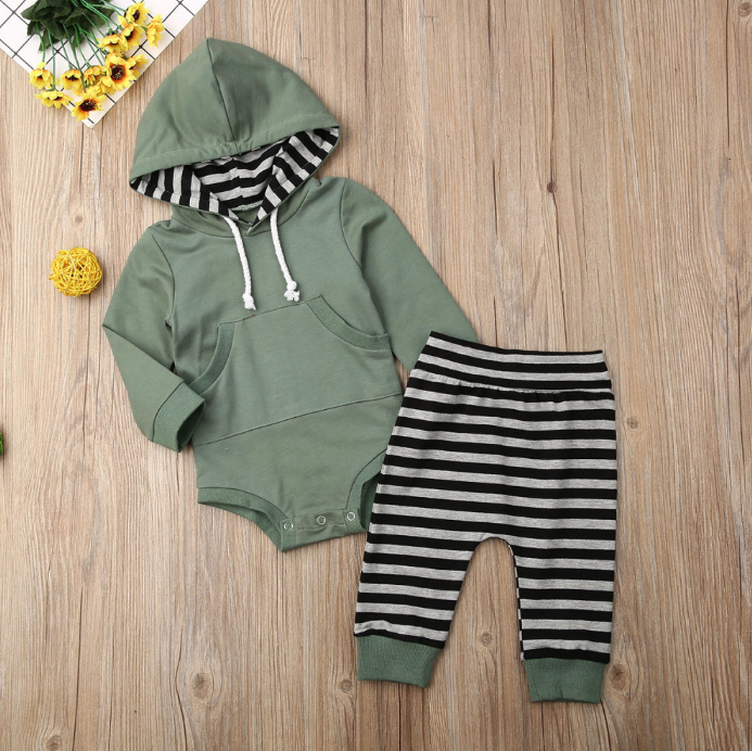 Striped Jogger Outfit (Multiple Colors)