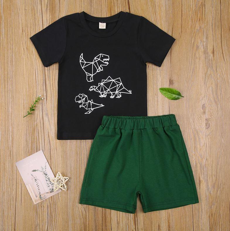 Geometric Dinosaur T-shirt and Shorts