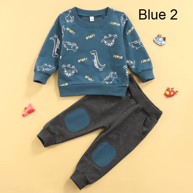 Dinosaurs Sweater with Knee Patch Pants