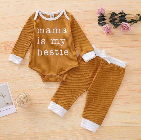 Mama is My Bestie Romper Pants Set