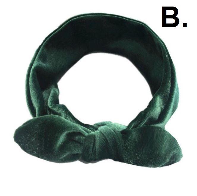 Velvet Bow Headband (Multiple Colors)