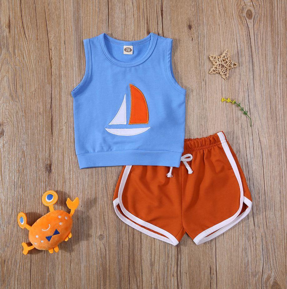 Sailboat Tank Top and Shorts Set