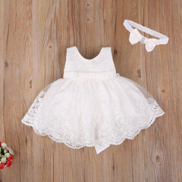 Lace Princess Baby Dress with Headband