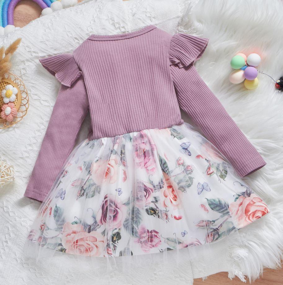 Floral Autumn Bowknot Dress