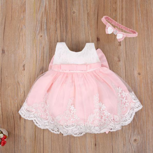 Lace Princess Baby Dress with Headband