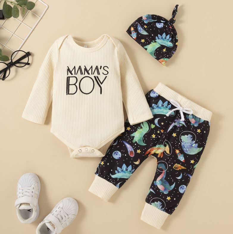 Mama's Boy Camouflage Space Dinosaur Outfit