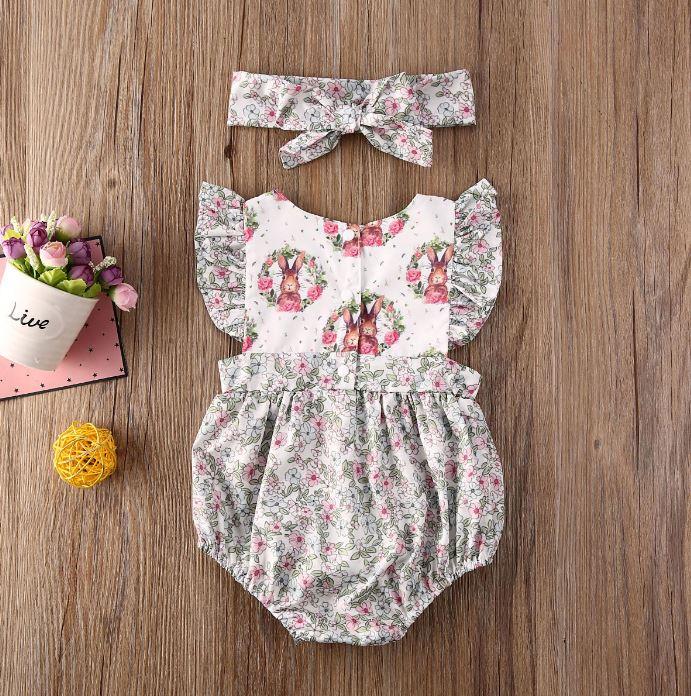 Matching Easter Bunny Floral Romper or Dress