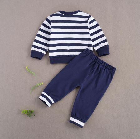 Striped Little Dude Outfit Set