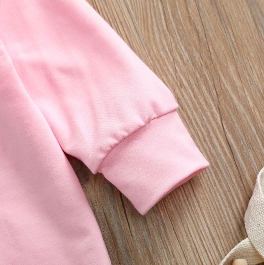 Pearl Heart Pink Hooded Dress