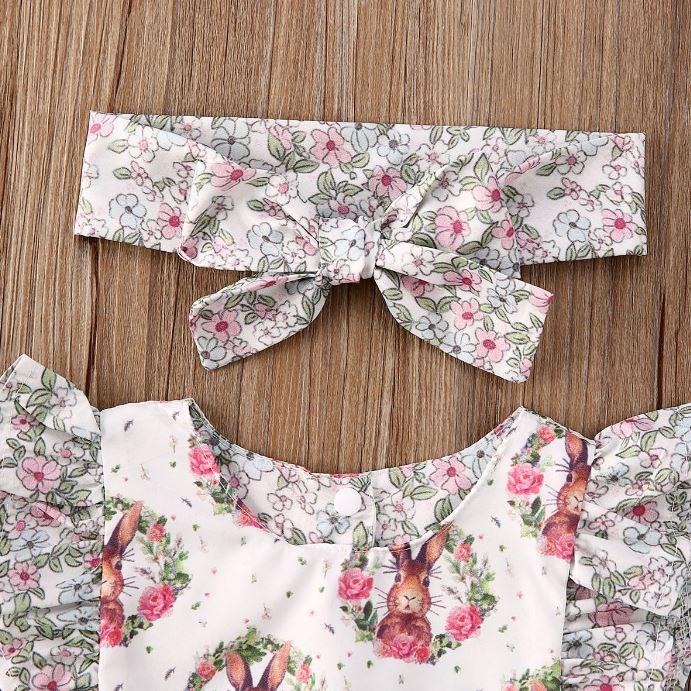 Matching Easter Bunny Floral Romper or Dress