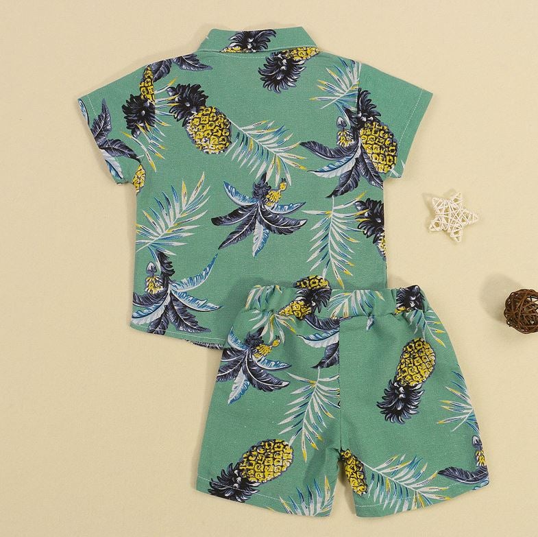 Pineapple Shirt and Shorts Outfit