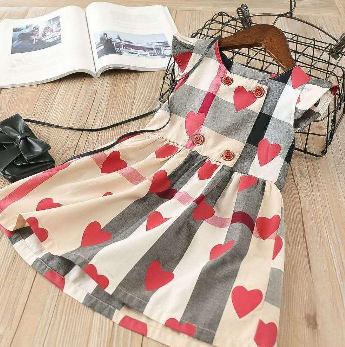 Valentine Plaid Heart Dress