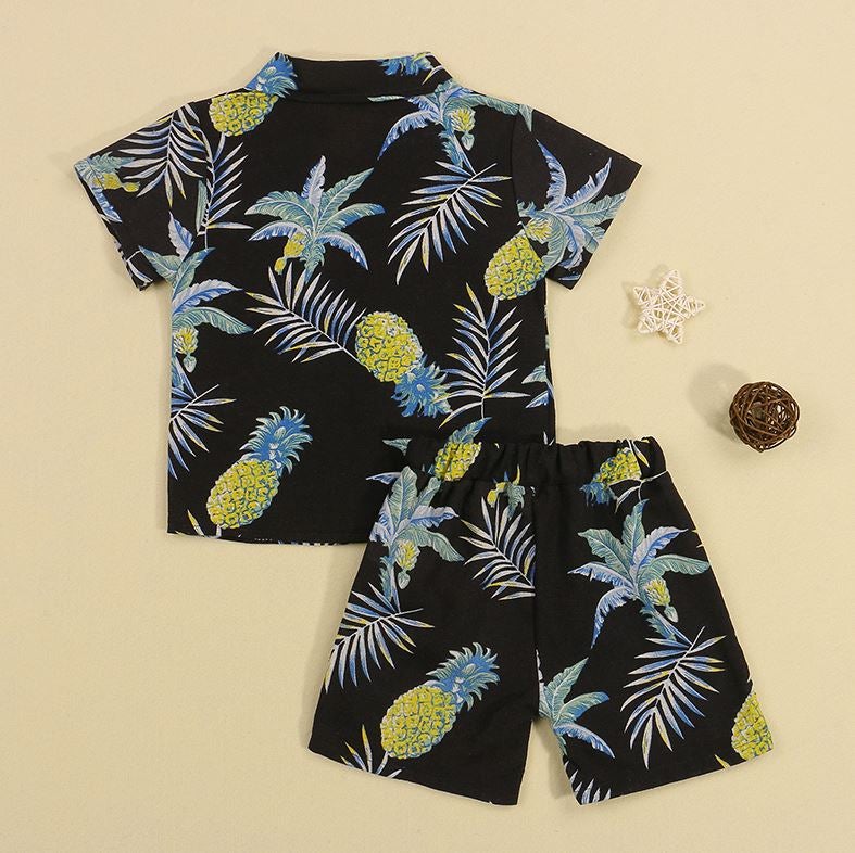 Pineapple Shirt and Shorts Outfit