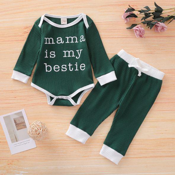 Mama is My Bestie Romper Pants Set