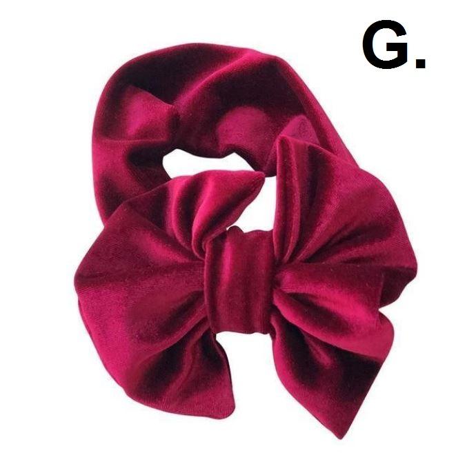 Velvet Bow Headband (Multiple Colors)