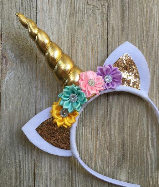 Unicorn Horn Flower Headband