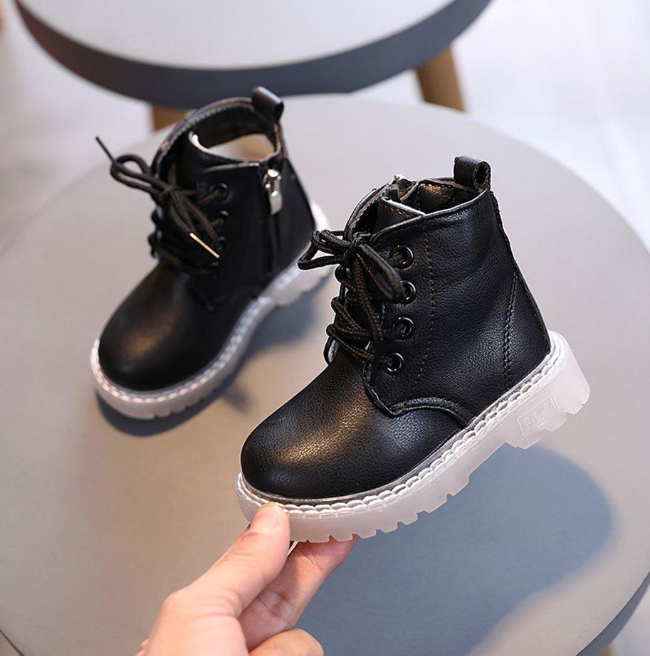 Solid Lace Up Boots