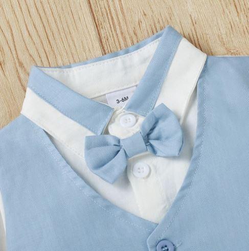 Baby Blue Formal Bow Tie Outfit