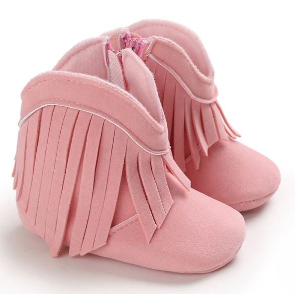 Tassel Fashion Cow Girl Booties (Multiple Colors)