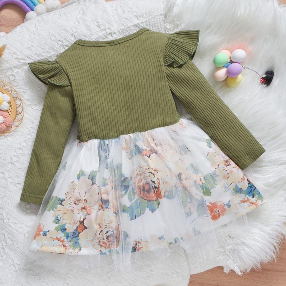 Floral Autumn Bowknot Dress