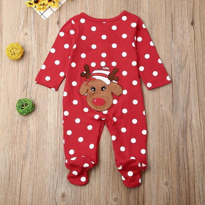 Spotted Reindeer Christmas Romper