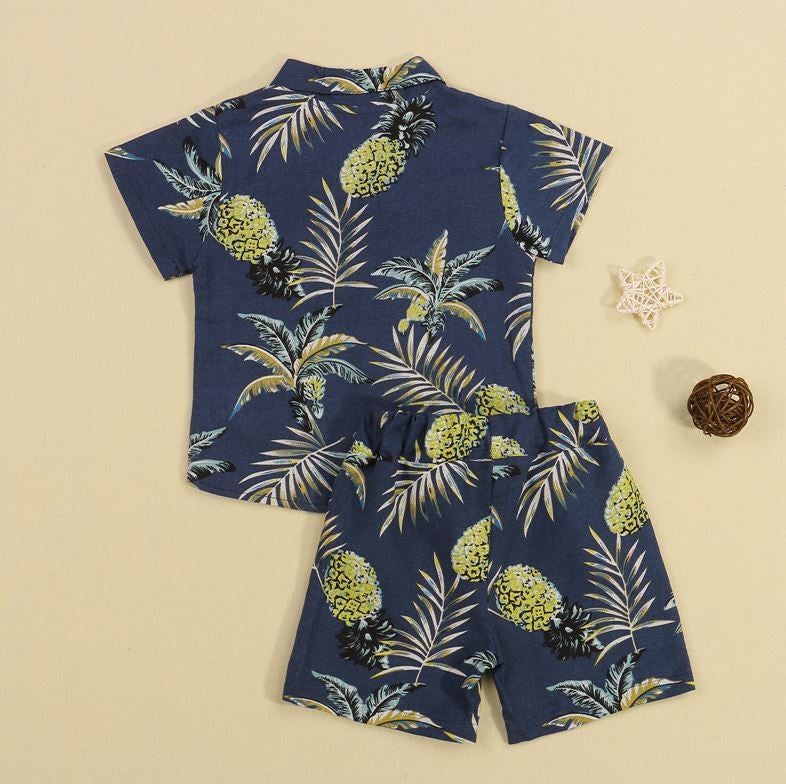 Pineapple Shirt and Shorts Outfit