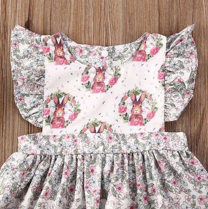 Matching Easter Bunny Floral Romper or Dress