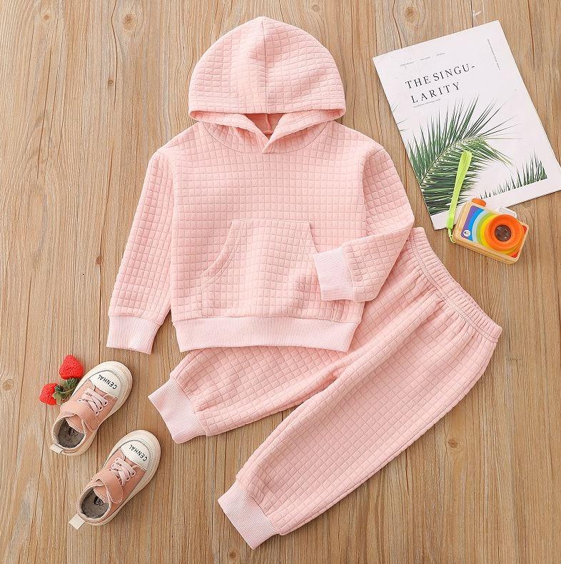 Hooded Knitted Waffle Top & Pants Outfit
