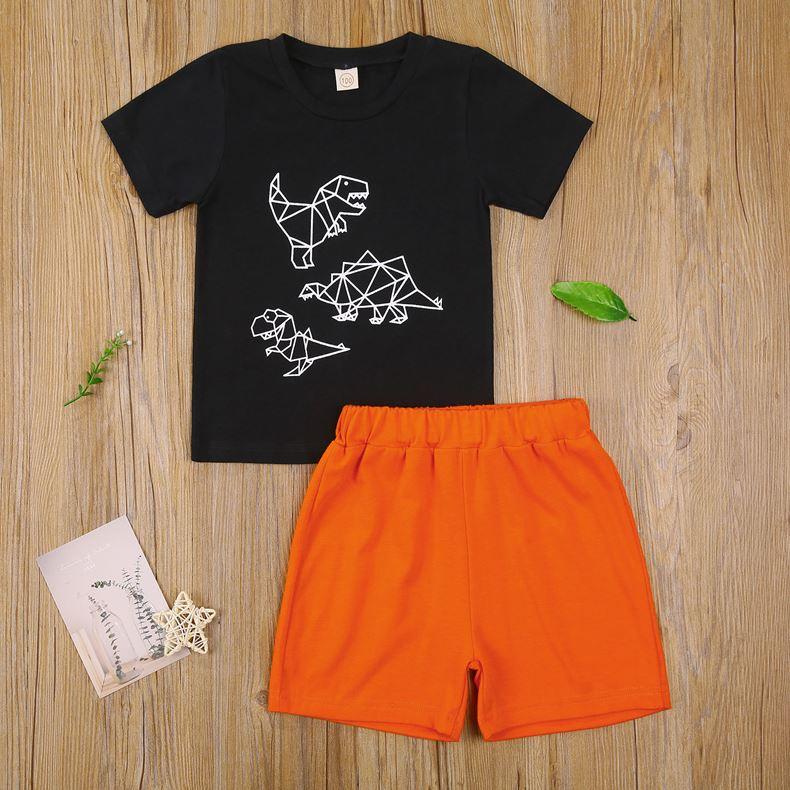 Geometric Dinosaur T-shirt and Shorts