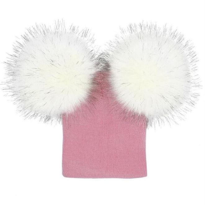 Fur Pom Pom Beanie (Multiple Colors)