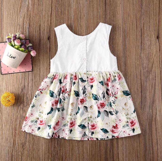 Bunny Umbrella Floral Matching Sister Onesie & Dress