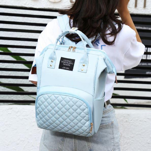 Checkered Diaper Bag Backpack