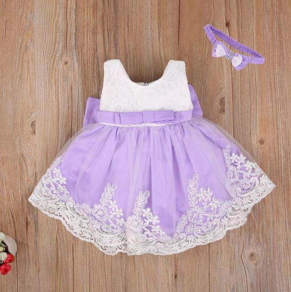 Lace Princess Baby Dress with Headband