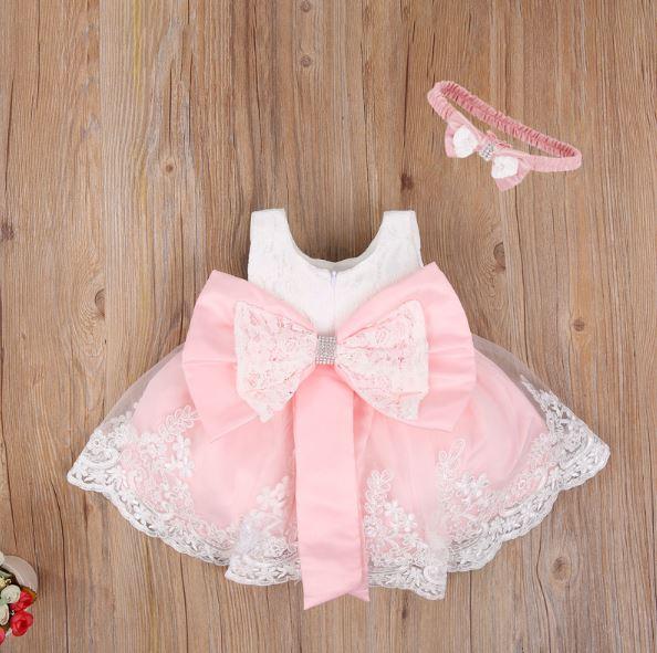 Lace Princess Baby Dress with Headband