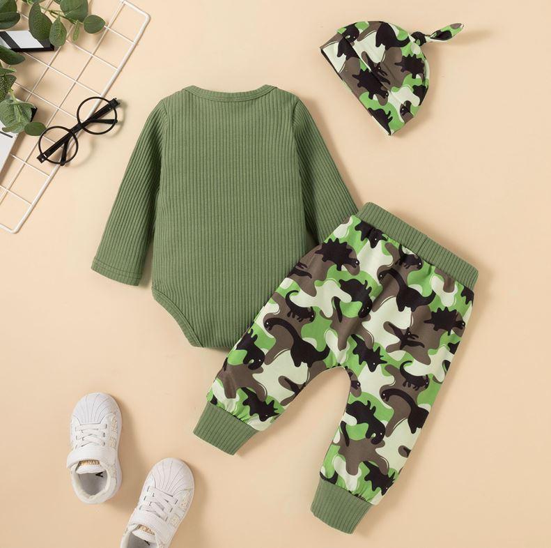 Mama's Boy Camouflage Space Dinosaur Outfit