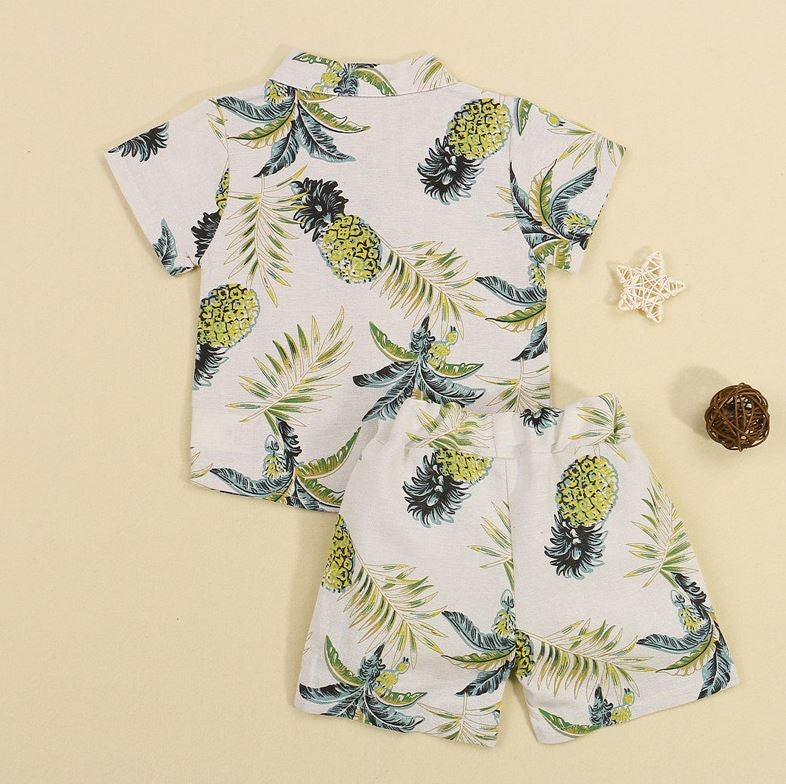 Pineapple Shirt and Shorts Outfit