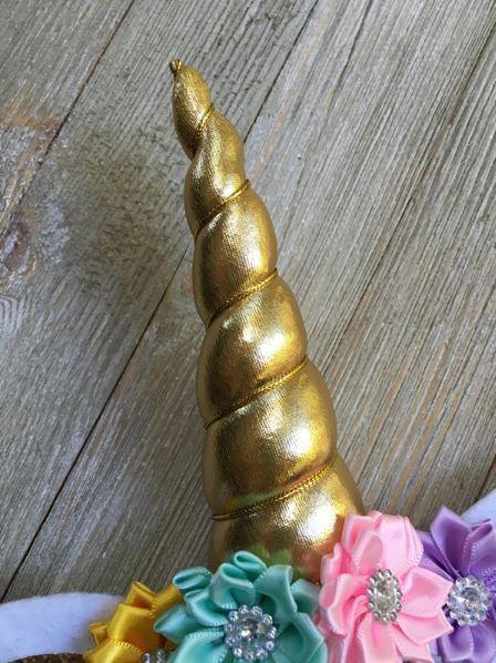 Unicorn Horn Flower Headband