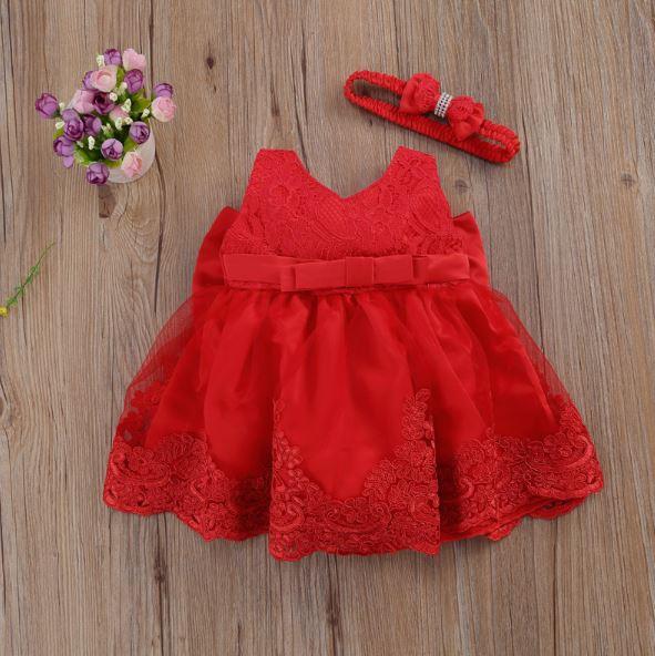 Lace Princess Baby Dress with Headband