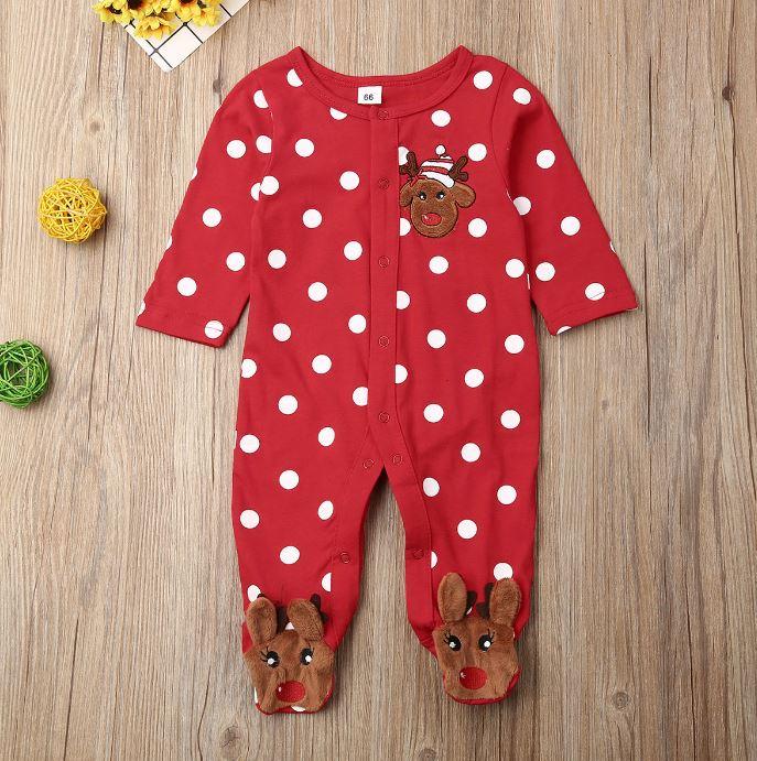 Spotted Reindeer Christmas Romper