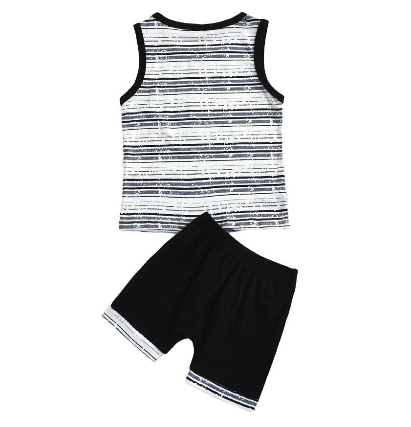 Striped Tank Top and Shorts Set