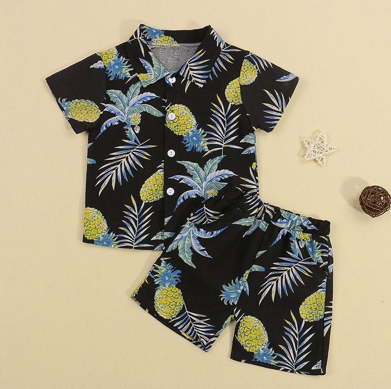 Pineapple Shirt and Shorts Outfit