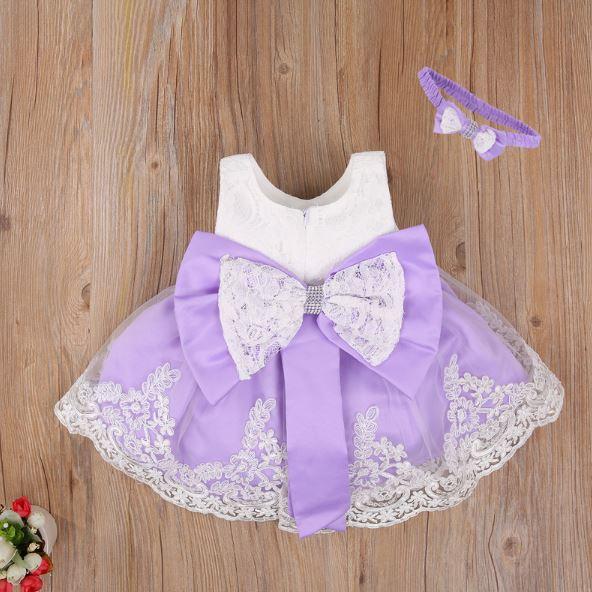 Lace Princess Baby Dress with Headband