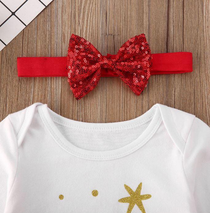 Santa Baby Onesie with Tutu Skirt