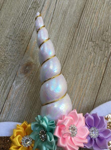 Unicorn Horn Flower Headband